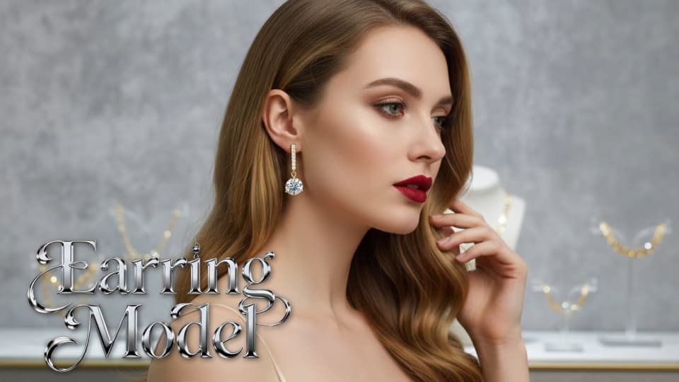 Earring Model - Earring Model AI Template